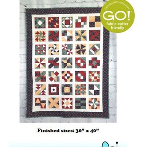BL196 Mini Sampler Quilt pattern Accuquilt friendly plus yardage for other qube sets! EASY! rotary cutting directions included by beaquilter