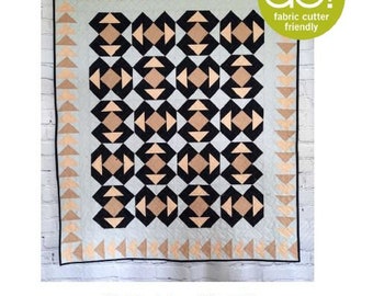 BL195 Scarabs quilt pattern Accuquilt friendly plus yardage for other qube sets! EASY rotary cutting directions included by beaquilter