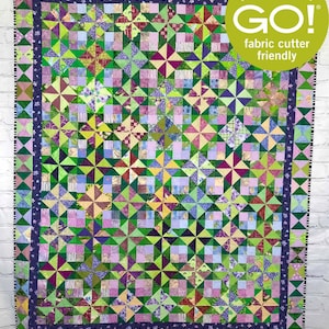 BL172 Never Ending Story  Quilt pattern modern 3 SIZES SCRAP friendly  accuquilt go friendly PDF by Beaquilter