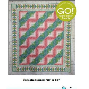 BL209 Smooches Quilt Pattern with log cabin blocks and flying geese PDF quilt pattern LAP QUILT