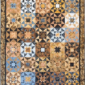 BL128 Nighttime by the river Quilt pattern modern Accuquilt friendly 2 sizes by Beaquilter