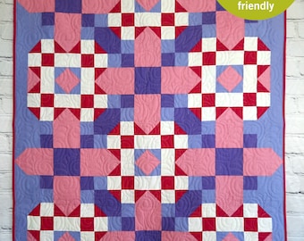 BL182 Popsicle Quilt Pattern Accuquilt friendly, rotary cutting directions included by Beaquilter