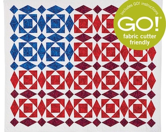 BL184 Star Spangled Banner Patriotic flag quilt pattern by beaquilter accuquilt friendly