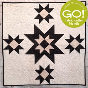 BL169 Full Moon  Quilt pattern modern 3 SIZES accuquilt GO friendly PDF easy!! by Beaquilter