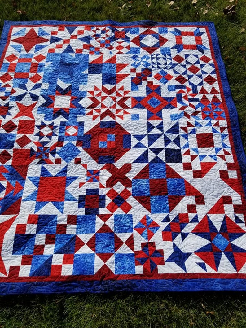 BL151 50 US States QOV Quilt of Valor Quilt Pattern PDF Modern and Accuquilt Friendly by