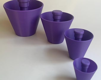 3D Printed Pottery Rim Shaper: Round Ceramic Cone - Set of 4