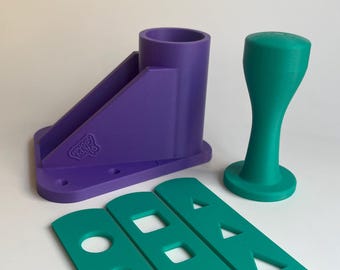 Clay Extruder with Press Piece and Die Set of 3, Tabletop, Benchtop, Pottery Handle Extruder, Ceramic Tools, Gift for Ceramic Artists