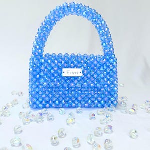 Esteri, Beaded Handbag, Ladies Handbag, Beaded Shoulder Bag, Bride bag, Crystal Beaded Bag,  Womens Bag, Womens Bag, Top Handle Bag, Bead