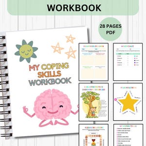 Coping Skills Kids Workbook Worksheets Calming Strategies Emotional Self regulation Coping Skills SEL Counseling Activities Therapist