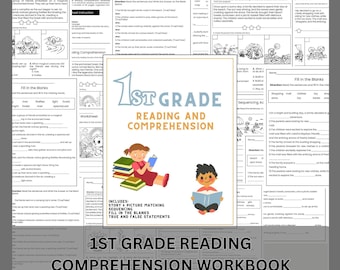 First Grade Reading Comprehension Worksheets Decodable Stories with Questions Homeschool Learn at Home Reading Fluency Passages