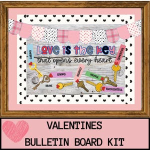 Valentines bulletin board pastel bulletin board editable Affirmation bulletin board kit February bulletin board kindness bulletin board easy