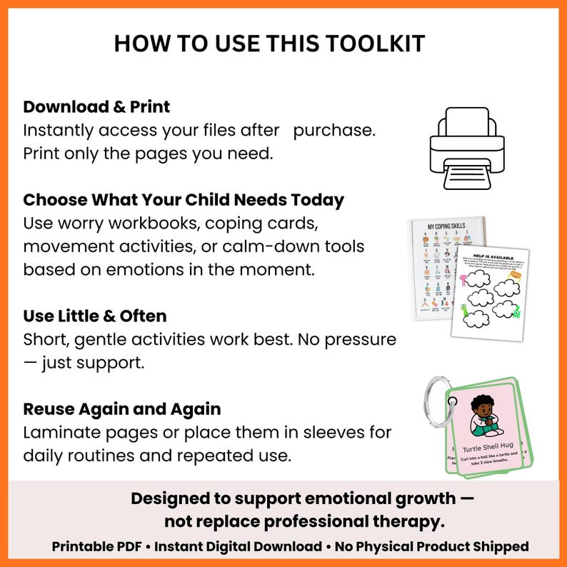 Kids Anxiety & Emotional Regulation Toolkit | Coping Skills ...