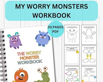 Worry Monster Anxiety Workbook for Kids: CBT Coping Skills (PDF)