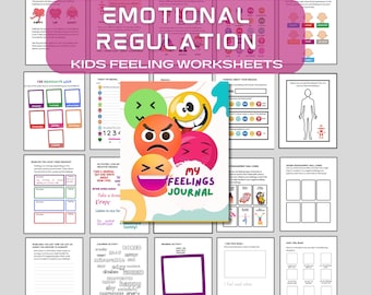 Self regulation zone kids feeling worksheets school counselling resources SEL social emotional learning therapy office calming skills