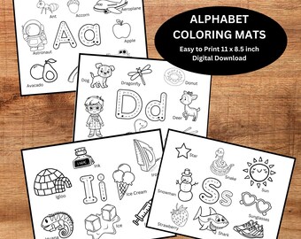 Alphabet Coloring Pages Preschool Coloring mats Preschool Activity Preschool Printable Preschool Letters Preschool Worksheet ABC's Tracing