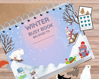 Winter Printable Busy Book: Preschool Learning Binder Preschool Activities