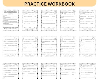 Printable Let's Learn Sight Words Worksheets. Kindergarten-1st Grade Handwriting Activity. Sight Words Fill in the Blank Workbook