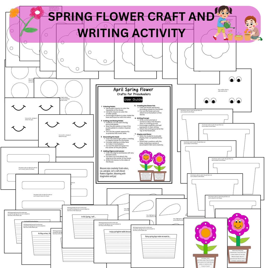 Spring Craft Activity | Preschool Worksheets | Montessori Printable for ...