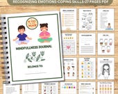 Kids Mindfulness Journal Pages Mental Health Mindfulness Workbook Self Esteem and Gratitude Positive Thinking Printable