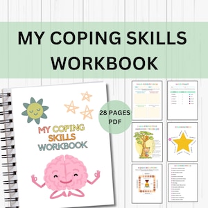 Coping Skills Kids Workbook Worksheets Calming Strategies Emotional Self regulation Coping Skills SEL Counseling Activities Therapist
