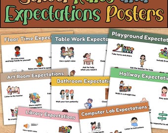 Carteles con las normas del aula: Señales alegres y positivas (Descarga en PDF imprimible) Decoración boho para el aula