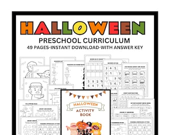 Halloween Activity Book: Preschool Kindergarten Learning Bundle Digital Download