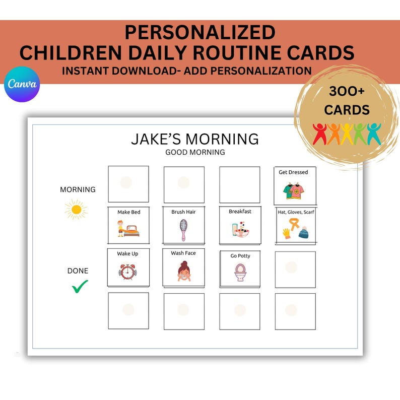 Check Mark Routine 300+ Daily Routine Cards With Charts Autism Visual Aid ABA Therapy 2024 ...