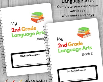 Mega Bundle English Language Complete Curriculum Homeschooling Learning Binder Teacher Resources Whole Year Curriculum Kids Study Workbook