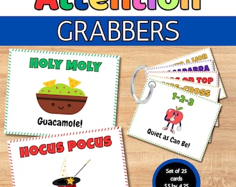 Classroom Callbacks | Fun Teacher Attention Grabbers | Call and Response Cards | Classroom Management