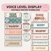 Voice Level Chart Classroom Printable Display Editable in Canva Boho ...