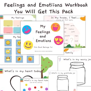 Quaderno di lavoro sulle emozioni e i sentimenti Angolo della calma Apprendimento socio-emotivo Diario della gratitudine in classe Risorsa per consulenti per l&#39;istruzione parentale