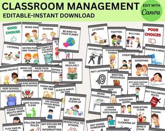 Behavior Sorting Cards: Classroom Management Printables (Digital Download)