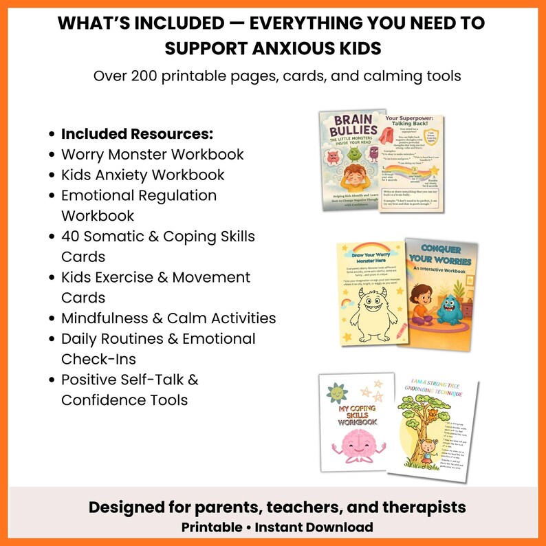 Kids Anxiety & Emotional Regulation Toolkit | Coping Skills ...