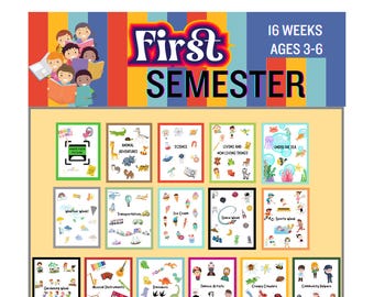 Preschool Curriculum First Semester Preschool Printables homeschool preschool educational activities toddler curriculum Daycare curriculum