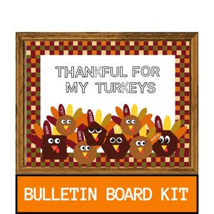 Thanksgiving Bulletin Board und Schüler Aktivität Kit Herbst Klassenzimmer Dekor druckbare Schule Dekor Kindergarten Bulletin Herbst Bulletin Board