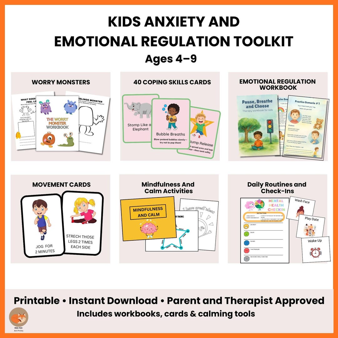 Kids Anxiety & Emotional Regulation Toolkit | Coping Skills ...