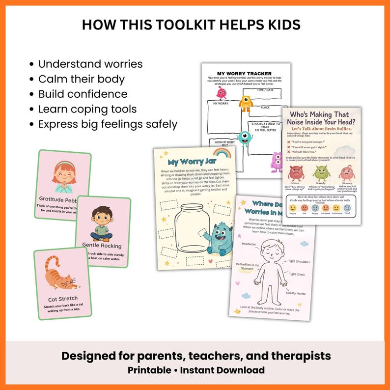Kids Anxiety & Emotional Regulation Toolkit | Coping Skills ...