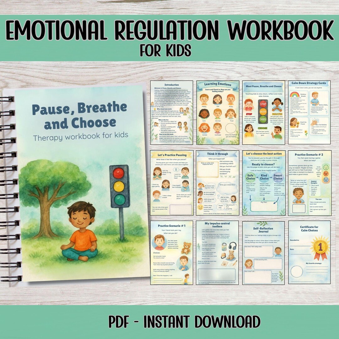 Coping Skills Workbook for Kids | Emotional Regulation and Calm Down ...