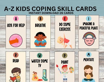 Coping Skill Flashcard Kid Calming Corner Cards Emotional Regulation Social Emotional Learning Feelings Coping Strategies Card Toolbox