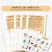 Parts of Speech Activity Printable Grammar Game Kids Language Arts ...