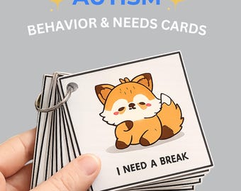 Autism Communication Cards for Meltdowns, Sensory Overload, ADHD, Emotional Support and Regulation | DIY Printable Nonverbal Aid