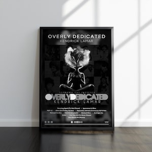 Kendrick Lamar-poster | Overdreven speciale print | Muziekposter | 4 kleuren | Albumomslagposter | Wanddecoratieposter, grote posterafdruk