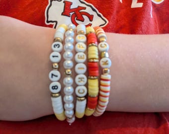 Kansas City Chiefs bracelet set