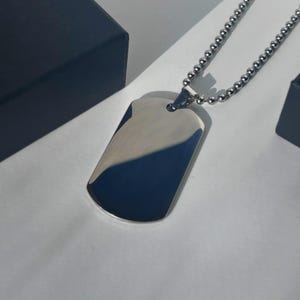 Gepersonaliseerde gegraveerde dog tag ketting legerkaart identiteitsketting cadeau voor hem, vriend, echtgenoot, vader verjaardag, jubileum kerstcadeau