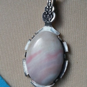 FREE SHIPPING Silver Spoon Pendant with Icecream Opal image 2