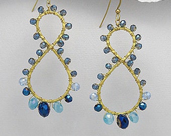 FREE SHIPPING Infinity Crystal Earrings On Sale