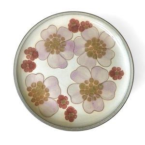 Vintage Denby made in England Purple Flower Dinner Plates