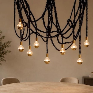 Hand-Macramed Bespoke Pendant Lights Boho Decor Romantic Lighting