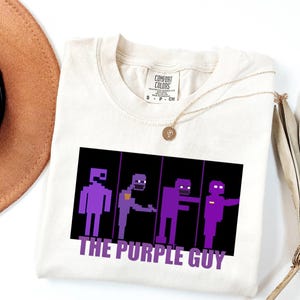 Comfort Colors®  Vintage The Purple Guy Five Nights At Freddy&#39;s 2025 Vintage Shirt, Halloween Movie And Gamer Tee, Gift For Her PSD353