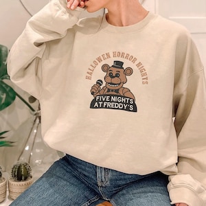 Comfort Colors® Custom Villain Five Nights at Freddys Vintage Halloween Horror Nights Embroidered Shirt,Halloween Funny Sweatshirt ESD499.DT